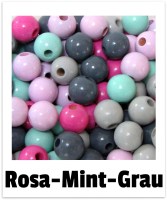 Perlen rosa-mint-grau